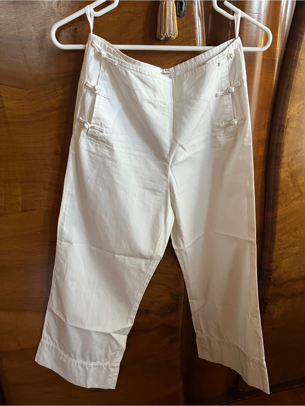 Miu Miu S/S 2003 White Cotton Capris Low Rise RARE
